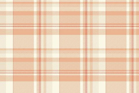 Pixelated plaid pattern in soft peach tones. Nostalgic, retro style. Ideal fo Stock Illustration