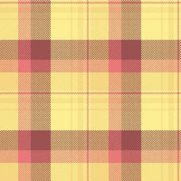 Pixelated plaid pattern in soft, warm hues. A retro, textured design for back Illustrazione stock