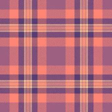 Pixelated plaid pattern. Trendy textile design in warm, earthy tones. A seaml 스톡 일러스트