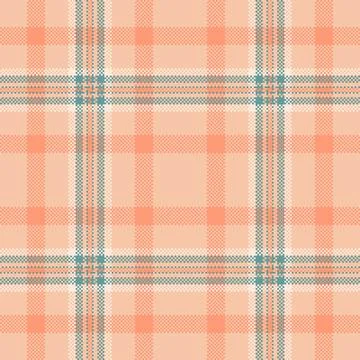 Pixelated plaid seamless pattern. A retro textile design with soft colors, pe Stock Illustration
