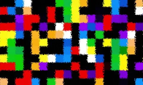Pixelated psychedelic background.. Moire overlapping effect. Vector image. Wa 库存插图