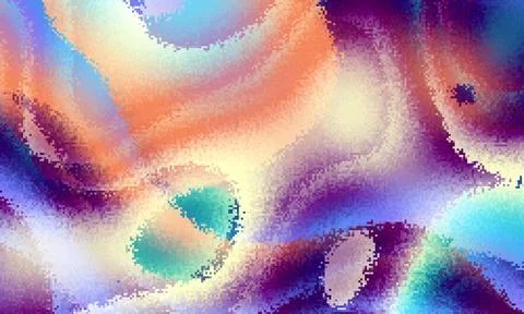 Pixelated psychedelic background. Moire overlapping effect. Vector image. Illustrazione stock