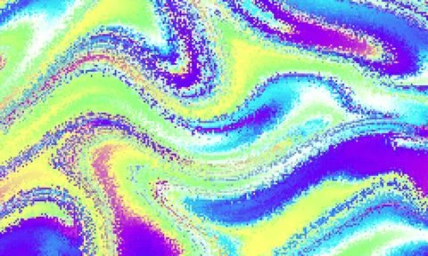 Pixelated psychedelic background. Moire overlapping effect. Vector image. 库存插图