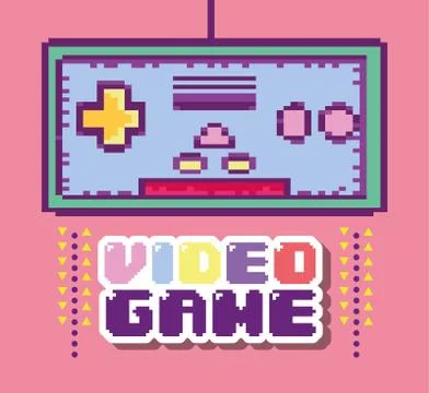 Pixelated retro gamepad Illustrazione stock