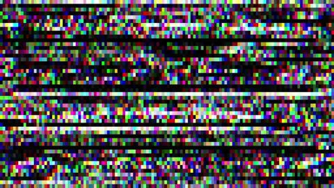 Pixelated scrambled background, abstract mosaic of colored pixels Stock Footage 222065672