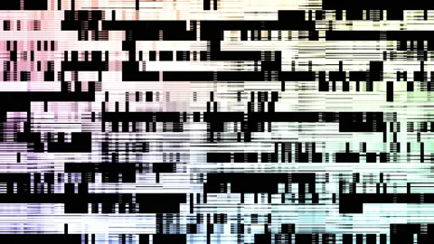 Pixelated screen intermittent glitch effect animation, abstract background Stock Footage 150361547