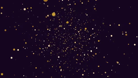Pixelated snowflake falling in night sky Stock-Footage 321968918