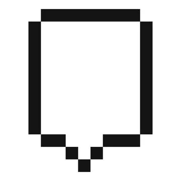 Pixelated speech bubble communicating a message Stock Illustration