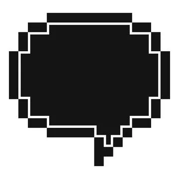 Pixelated speech bubble communicating a message in digital world Stock Illustration