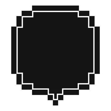Pixelated speech bubble communicating a message in a digital world Illustrazione stock