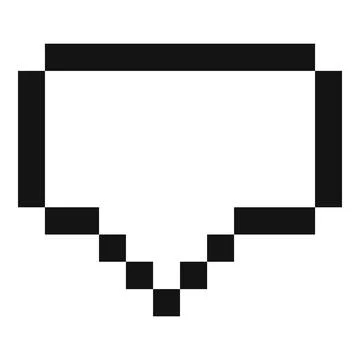 Pixelated speech bubble showing conversation and communication Stock Illustration