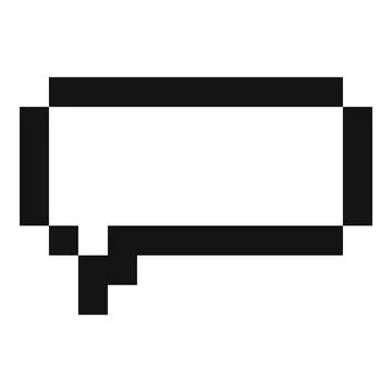 Pixelated speech bubble showing online communication Illustration