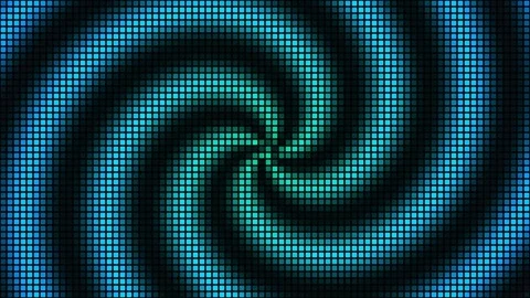Pixelated spiral vortex on a glowing LED screen Vídeos de archivo 337453116