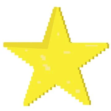 Pixelated star shape Illustrazione stock