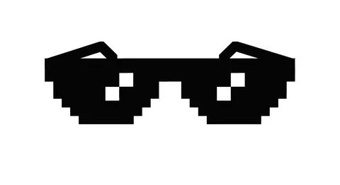 Pixelated Sunglasses Retro 8-bit Style Icon, Retro Gaming Nostalgia イラスト素材