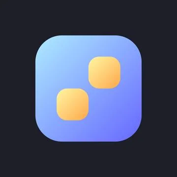 Pixelated transition effect flat gradient fill ui icon for dark theme Illustrazione stock