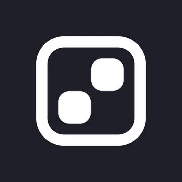 Pixelated transition effect white solid ui icon Ilustración de archivo