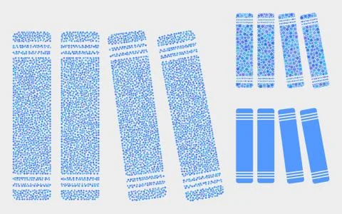 Pixelated Vector Books Icons 스톡 일러스트