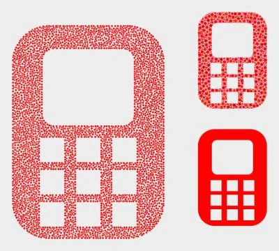 Pixelated Vector Cellphone Icons Illustrazione stock