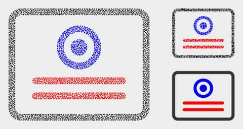 Pixelated Vector Certificate Icons Illustrazione stock