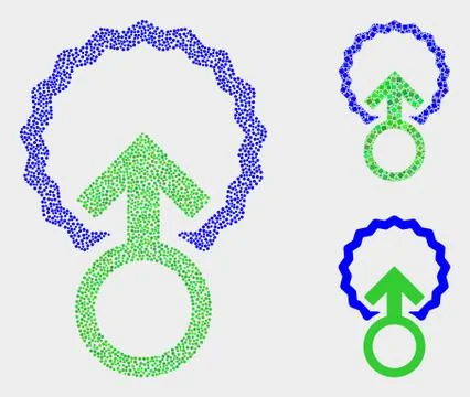 Pixelated Vector Insemination Icons Stock Illustration