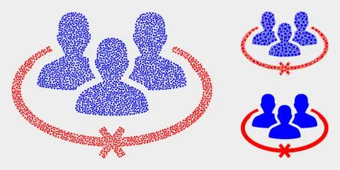 Pixelated Vector Jailed Persons Icons Illustrazione stock