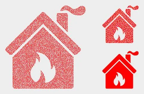 Pixelated Vector Kitchen Building Icons Ilustración de archivo