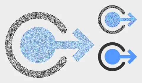 Pixelated Vector Logout Icons Stock Illustration