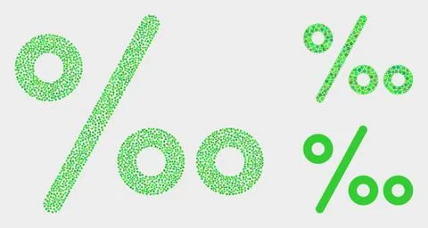 Pixelated Vector Per Mille Icons Illustrazione stock