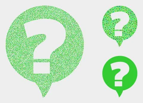Pixelated Vector Question Banner Icons Stock Illustration
