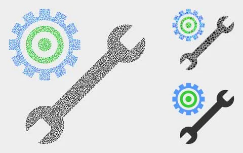 Pixelated Vector Repair Tools Icons イラスト素材