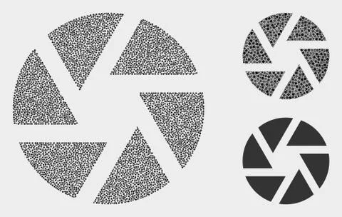 Pixelated Vector Shutter Icons Illustrazione stock