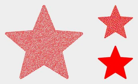 Pixelated Vector Star Icons Illustrazione stock