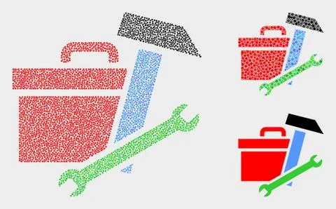 Pixelated Vector Toolbox Icons イラスト素材