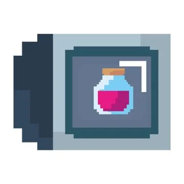 Pixelated video game 스톡 일러스트