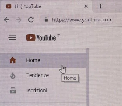  Pixelated view of the screen with access to Youtube, the famous video str... Foto stock