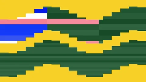 Pixelated Waves 1 Stock Footage 252097432