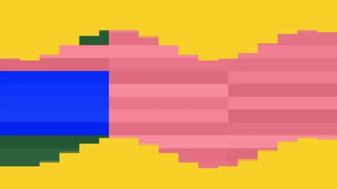 Pixelated Waves 7 Stock Footage 252097471