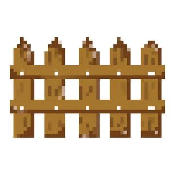 Pixelated wood grillage structure texture style Illustrazione stock