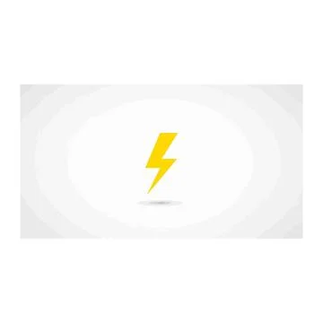 Pixelated yellow lightning bolt icon with symbolizes energy or digital power Stock Illustration