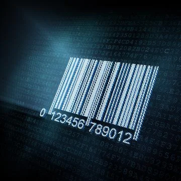 Pixeled barcode illustration Stock Illustration