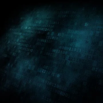 Pixeled binary background on digital screen Stock-Illustration