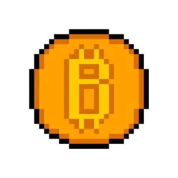 Pixeled Bit Coin イラスト素材