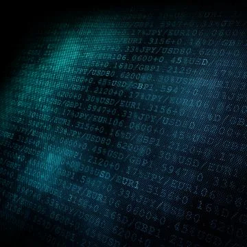 Pixeled financial background on digital screen Stock-Illustration