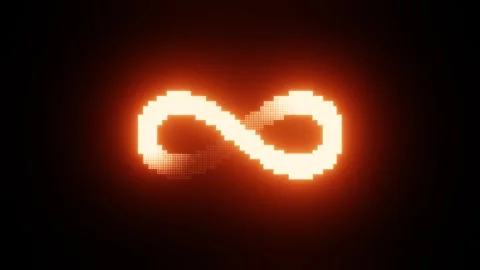 A pixeled red and yellow logo Stock Footage 309923416