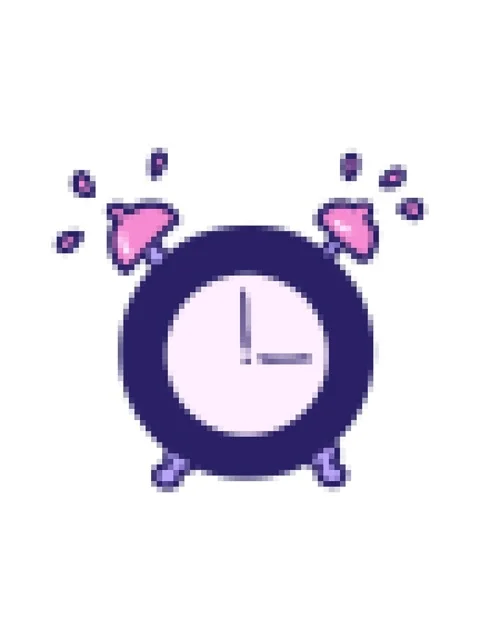 Pixelize effect animation of alarm clock Stock Footage 324398274