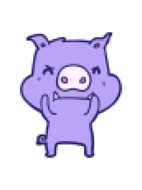 Pixelize effect animation of angry cartoon pig Stock Footage 324361279