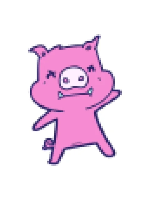 Pixelize effect animation of angry pig character Stock Footage 324292939