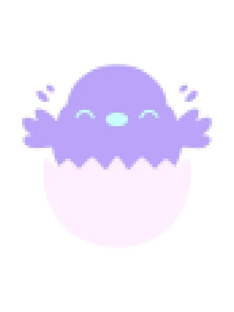Pixelize effect animation of baby bird hatching from egg Stock Footage 324357554