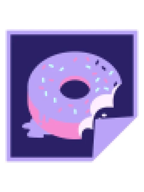 Pixelize effect animation of bitten frosted donut graphic vector illustrati.. Stock Footage 324091940